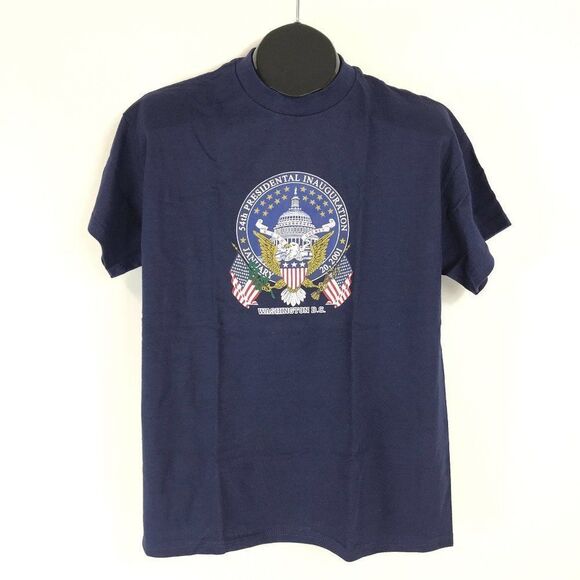 Vintage 54th Presidential Inauguration Shirt Youth XL Bush / Cheney Navy Blue - Picture 1 of 9